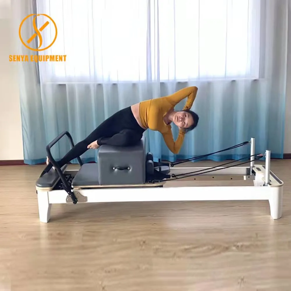 Cost-Effective Gym Equipment Balance Body Yoga Exercise White Beech Wooden Pilates Reformer Bed