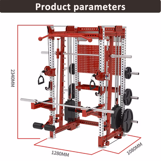 Gymnase de machine de Smith d'entraîneur de force multi de fonction réglable commerciale de Smith