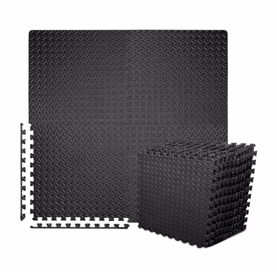 Petits tapis d'exercice en mousse pour salle de sport à domicile, 18 X tapis de sol en mousse de protection pour équipement d'exercice, carreaux de sol en EVA emboîtables, tapis de gymnastique antidérapant
